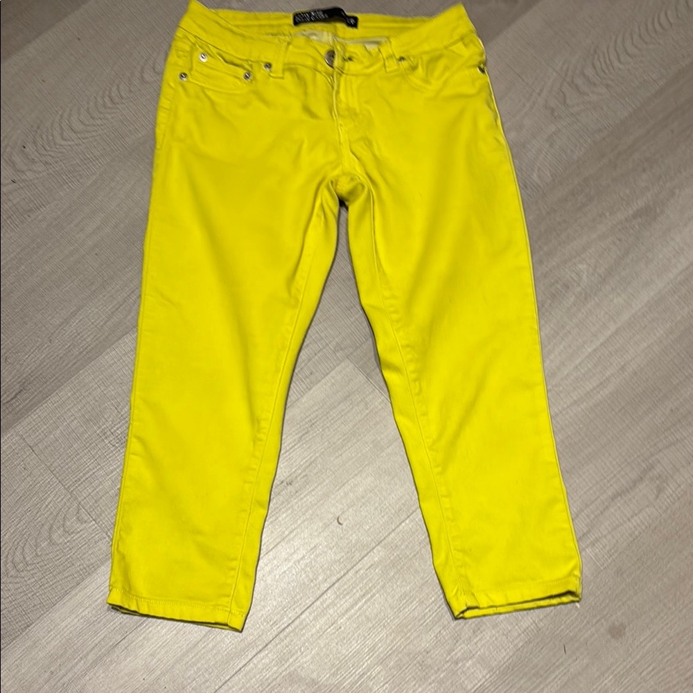 Bright Yellow Cropped Pants